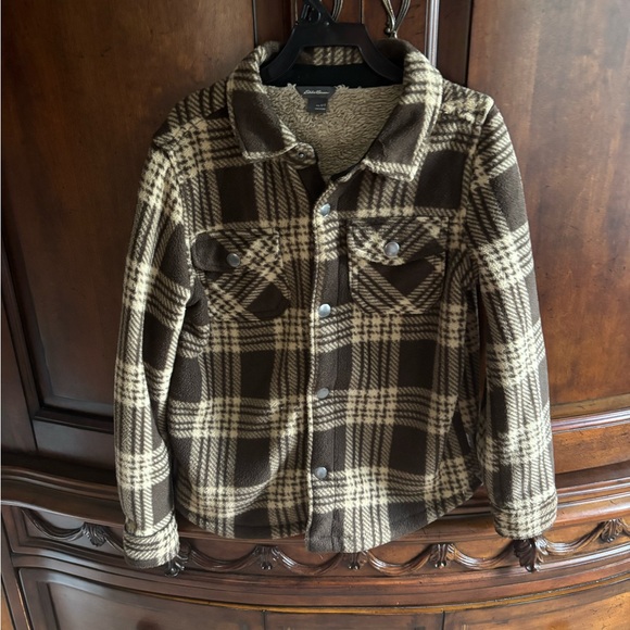 Eddie Bauer Tan Sherpa Jacket - Picture 1 of 3